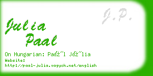 julia paal business card